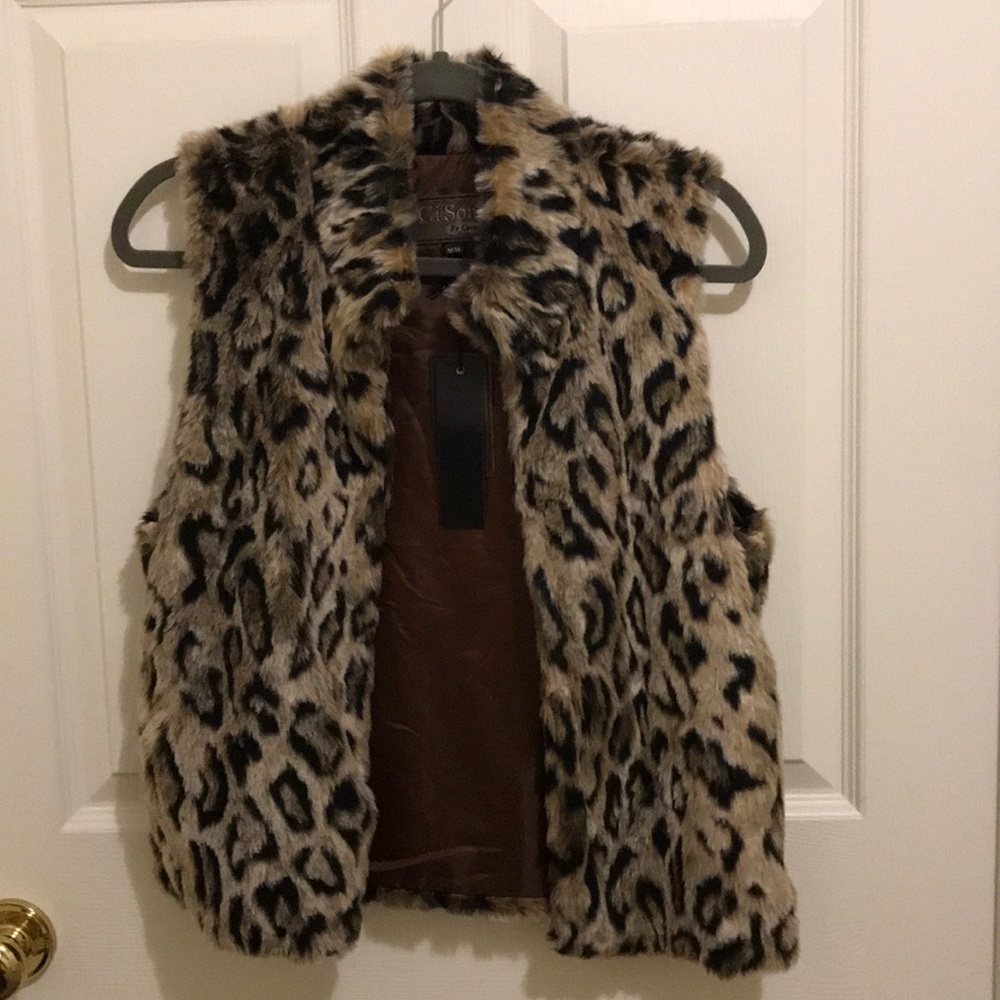 Cheetah print vest